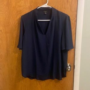 Ann Taylor Factory shear top. Size small. Navy blue